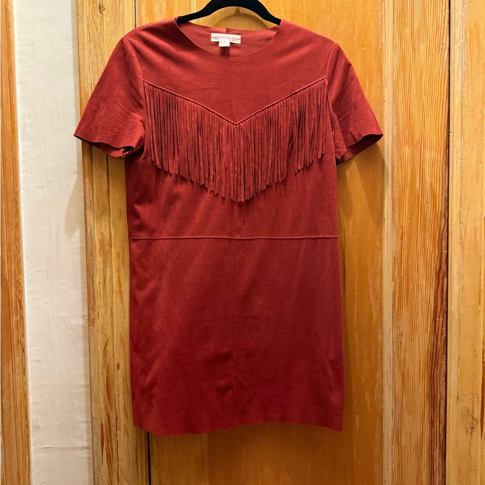 Western Fringe Short Sleeve Dress